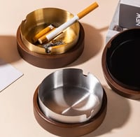 طفاية سجائر و دخان بطابع خشبي انيق