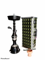 شيشه تونسي شنطه استيل كروم زجاج كرستال مقاس 22