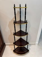 زاوية خشبي فاخر لتحف الزينة