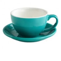 كوب مع صحن 220 مل اخضر غامق