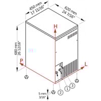 صانعة ثلج ذاتية التخزين بقدرة إنتاج 55كجم في اليوم...