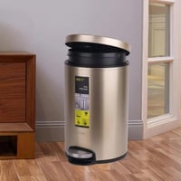 سلة مهملات بدواسة من الستانلس ستيل