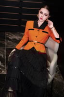 طقم سهرة فخم وانيق مع حزام ناعم