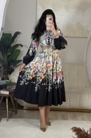 فستان بناتي فخم الخامه كتان مورد