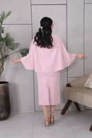 طقم تيور قطعتين راقي مع التطريز على البلوزة والتنو...