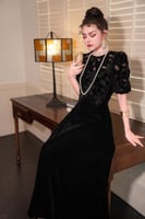 فستان مخمل انيق وراقي