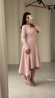 فستان قطعتين راقي جاكيت انيق اكمام طويله