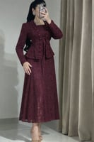 فستان دانتيل قطعتين انيق