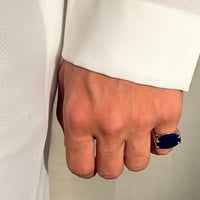 خاتم هايل(كحلي) - فضة عيار 925