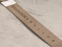 ساعة بوشرون ذهبيه وستراب جلد العجل ابيض - الحجم 32...