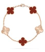 اسوارة الخمس وردات فينتاج مع وردات من الذهب الوردي