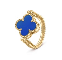 خاتم الورده بوجهين حجر وذهب