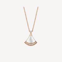 سلسال مع حجر طبيعي والماس جهتين - صغير