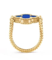 خاتم الورده بوجهين حجر وذهب