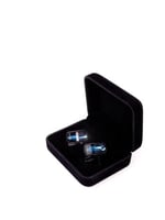 كبك ثوب أسود وأزرق قرمزي