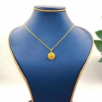 عقد شكل وردة عيار ٢١ - Necklace Rose Pendant 21K