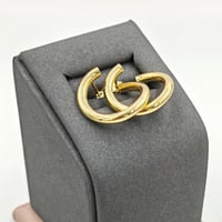 حلق عيار 18 - 18K Hoops Earrings