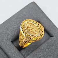 خاتم عيار 21 - 21k Ring with Rose Flower
