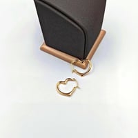 حلق قلوب عيار 18 - Hearts Earrings 18K Gold