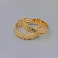 18k Earrings Gold - حلق عيار 18