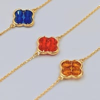 18K Gold Bracelet with colored design