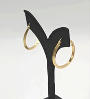 حلق ذهب عيار 18 - 18k Gold Earrings
