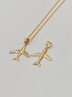 Airplane Necklace 18k Gold