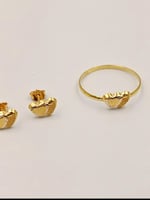 طقم ذهب عيار 18 - 18K Gold set Heart shape