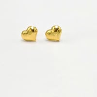 Earring 18K Gold - حلق شكل قلب عيار 18