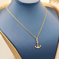 18K Necklace with Anchor pendant