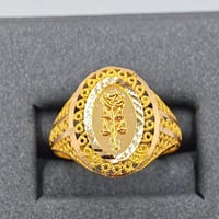 خاتم عيار 21 - 21k Ring with Rose Flower