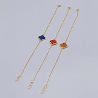 18K Gold Bracelet with colored design