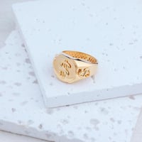 18k Ring Dollar sign - خاتم عيار 18