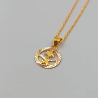 عقد شعار السعودية عيار 18 - Saudi logo Necklace 18...