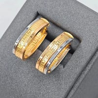 18K Gold Earrings - حلق ذهب عيار 18