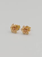 Flower Earring 21k Gold - حلق وردة ذهب عيار 21