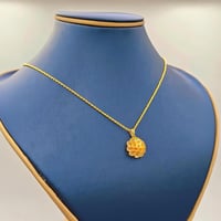 عقد شكل وردة عيار ٢١ - Necklace Rose Pendant 21K