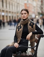 شال نسائي شتوي انيق ذو نمط زخرفي