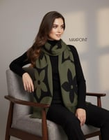 شال نسائي شتوي انيق ذو نمط زخرفي