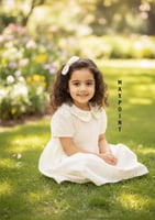 فستان بناتي ابيض