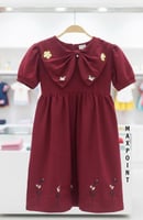 فستان بناتي برغندي