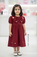 فستان بناتي برغندي