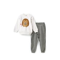 بيجامة بناتي الكنزة ميلتون مطبوع قنفذ وزهرة والبنط...