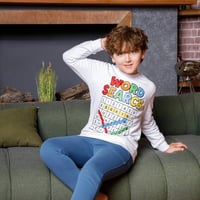 بيجامة اولادي مطبوعة DTF كلمات متقاطعة