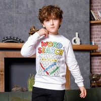 بيجامة اولادي مطبوعة DTF كلمات متقاطعة