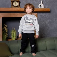 بيجامة اولادي ميلتون تطريز كتاب نظارة و نجوم