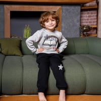 بيجامة اولادي ميلتون تطريز كتاب نظارة و نجوم