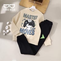 بيجامة اولادي ميلتون مطبوعة DTF يد فيها قبضة بلايس...