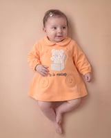 فستان بيبي ملتون مطرز دبدوبة في صندوق موسيقي وكلمة...