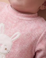 افارول بيبي قطيفة مطرز ارنوب رسام + جيب مطرز + انب...